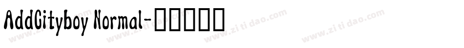 AddCityboy Normal字体转换